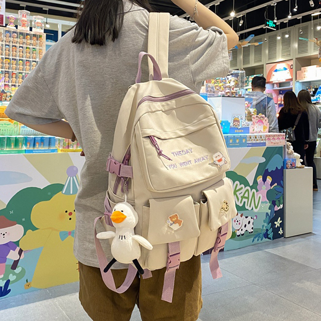 Kawaii torba plecak na laptopa dla kobiet - moda wodoodporna, podróżna, piękny plecak dla dziewczyn, idealny na uczelnię - Wianko - 10