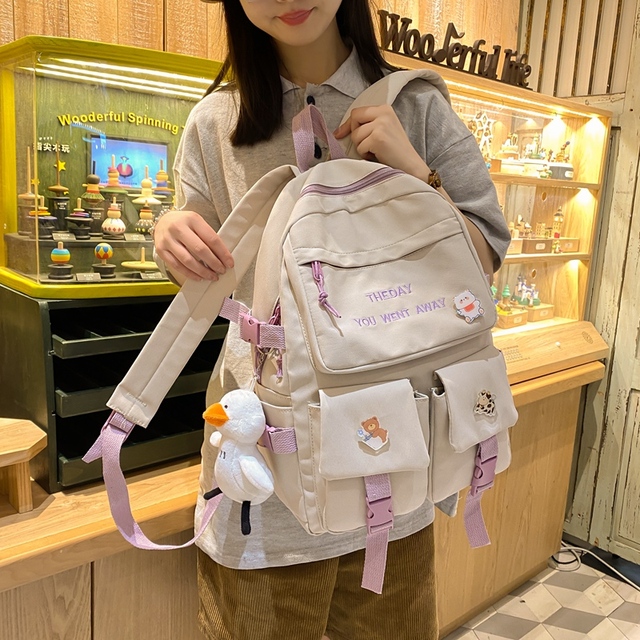 Kawaii torba plecak na laptopa dla kobiet - moda wodoodporna, podróżna, piękny plecak dla dziewczyn, idealny na uczelnię - Wianko - 18