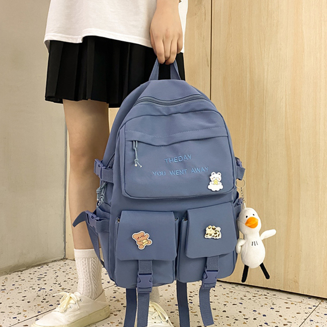 Kawaii torba plecak na laptopa dla kobiet - moda wodoodporna, podróżna, piękny plecak dla dziewczyn, idealny na uczelnię - Wianko - 16