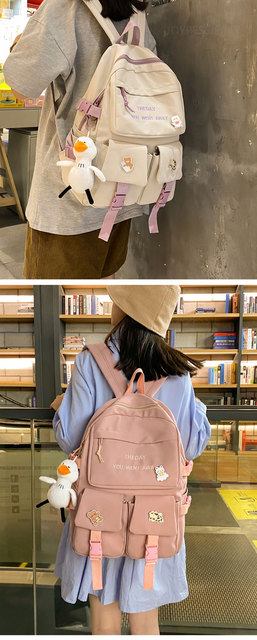 Kawaii torba plecak na laptopa dla kobiet - moda wodoodporna, podróżna, piękny plecak dla dziewczyn, idealny na uczelnię - Wianko - 2