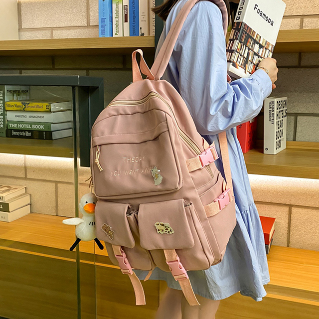 Kawaii torba plecak na laptopa dla kobiet - moda wodoodporna, podróżna, piękny plecak dla dziewczyn, idealny na uczelnię - Wianko - 11