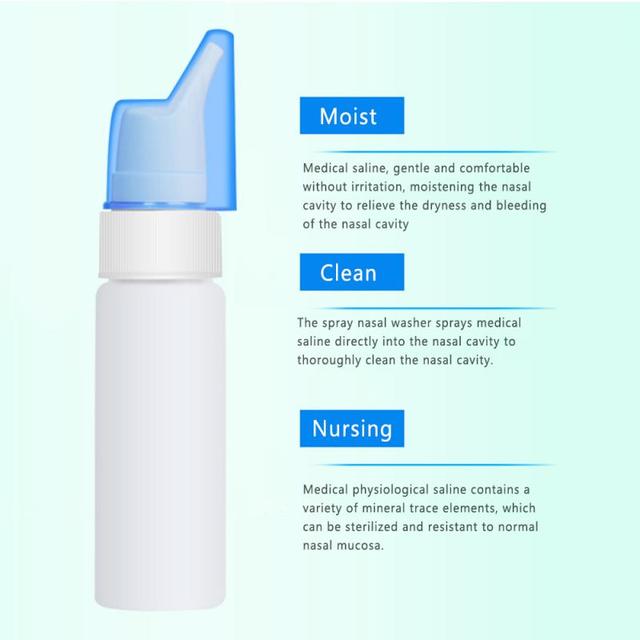 Uniwersalna, przenośna butelka z rozpylaczem do nosa - pusta butelka na podróż i codzienną higienę nosa - Wianko - 5