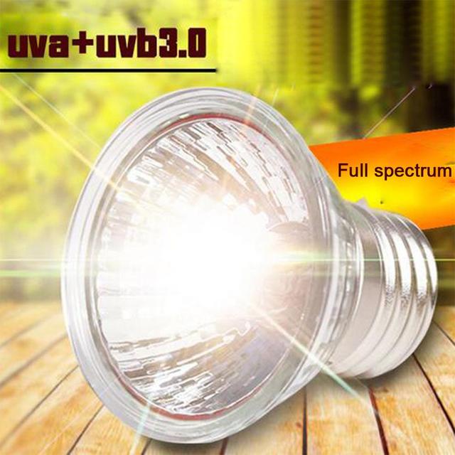 UVA + UVB 3.0 lampa grzewcza dla zwierząt gadów żółw lampa grzewcza Full Spectrum Sunlamp Basking Tortuga Rest Bulb regulator temperatury - Wianko - 6