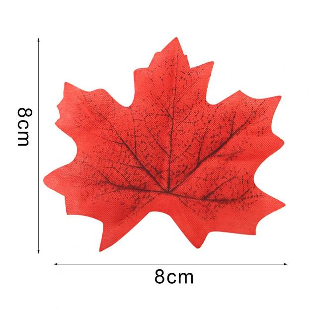 100 sztuk sztucznych jedwabnych liści klonu - dekoracje ślubne, jesienny motyw - Wianko - 1