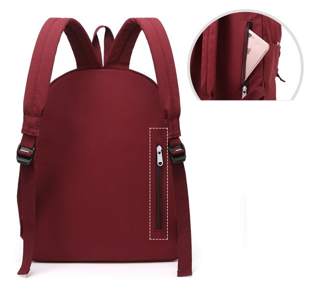 Czerwony plecak damski o dużej pojemności - wodoodporny, sportowy, idealny dla nastolatek i uczennic - Wianko - 11