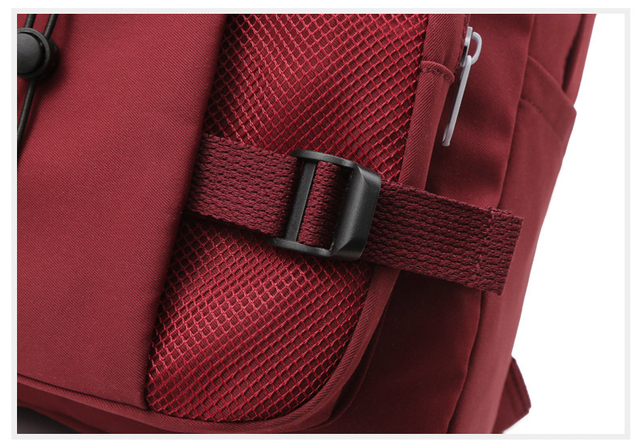 Czerwony plecak damski o dużej pojemności - wodoodporny, sportowy, idealny dla nastolatek i uczennic - Wianko - 27
