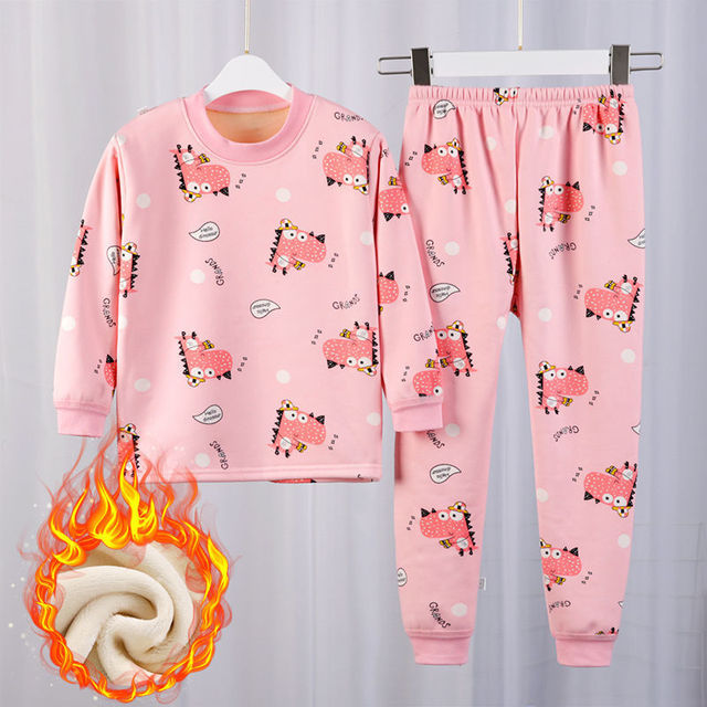 Nowa kolekcja 2020: Zestaw piżam dla dzieci - jesienne/zimowe zestawy piżam z nadrukiem kreskówkowym (T-Shirt + spodnie) - Wianko - 8