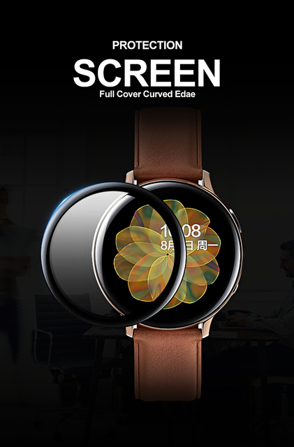 Ochraniacz ekranu miękka folia do zegarka Samsung Active 2 44mm/40mm, pełna osłona, zakrzywiona krawędź, ochrona smartwatcha - Wianko - 1