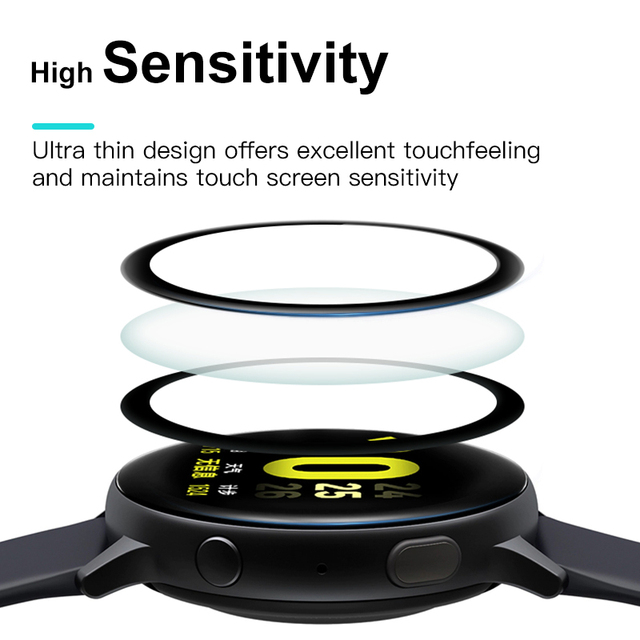Ochraniacz ekranu miękka folia do zegarka Samsung Active 2 44mm/40mm, pełna osłona, zakrzywiona krawędź, ochrona smartwatcha - Wianko - 12