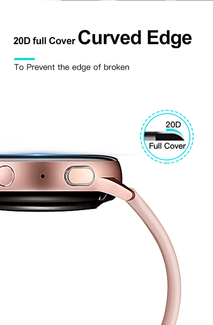 Ochraniacz ekranu miękka folia do zegarka Samsung Active 2 44mm/40mm, pełna osłona, zakrzywiona krawędź, ochrona smartwatcha - Wianko - 8