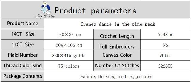 Zestaw Sosna żuraw - malarstwo pejzażowe - krzyż - tkanina - szycie - haft - Home Decor - liczba wzór 11CT/14CT - Wianko - 6