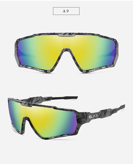 Nowe okulary rowerowe ELAX 2021 - UV400, sportowe, dla mężczyzn i kobiet, do jazdy na rowerze górskim - Wianko - 22