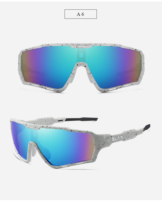 Nowe okulary rowerowe ELAX 2021 - UV400, sportowe, dla mężczyzn i kobiet, do jazdy na rowerze górskim - Wianko - 18