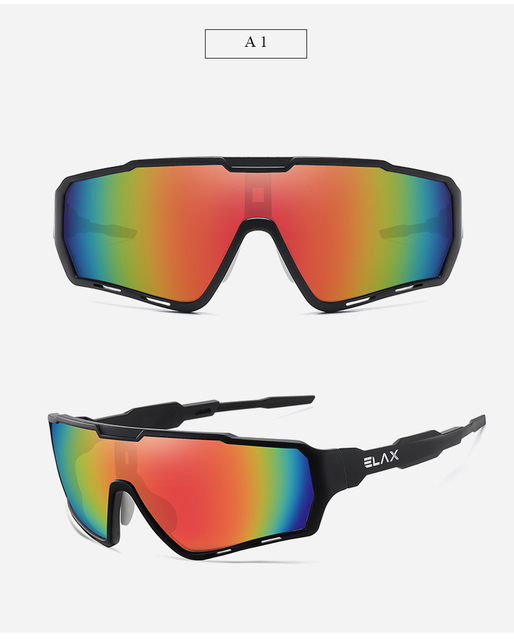 Nowe okulary rowerowe ELAX 2021 - UV400, sportowe, dla mężczyzn i kobiet, do jazdy na rowerze górskim - Wianko - 14