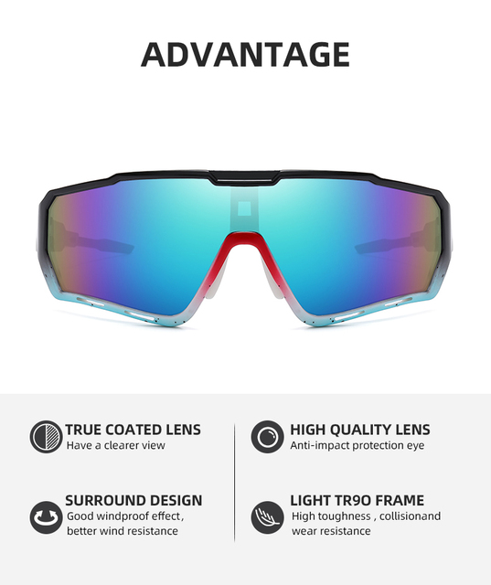 Nowe okulary rowerowe ELAX 2021 - UV400, sportowe, dla mężczyzn i kobiet, do jazdy na rowerze górskim - Wianko - 2