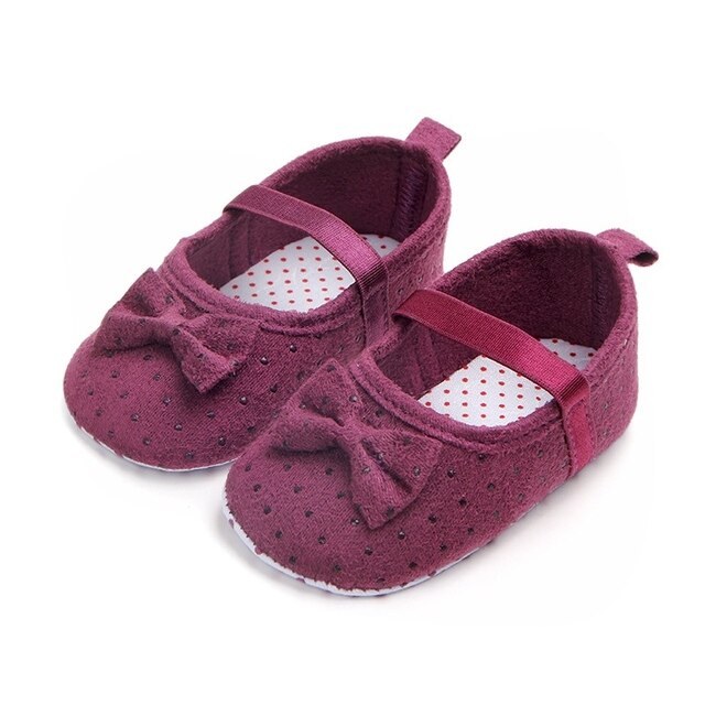 Kokardkowe buty dla niemowląt i maluchów - antypoślizgowe buciki z bawełny, idealne na wiosnę i jesień - Wianko - 6