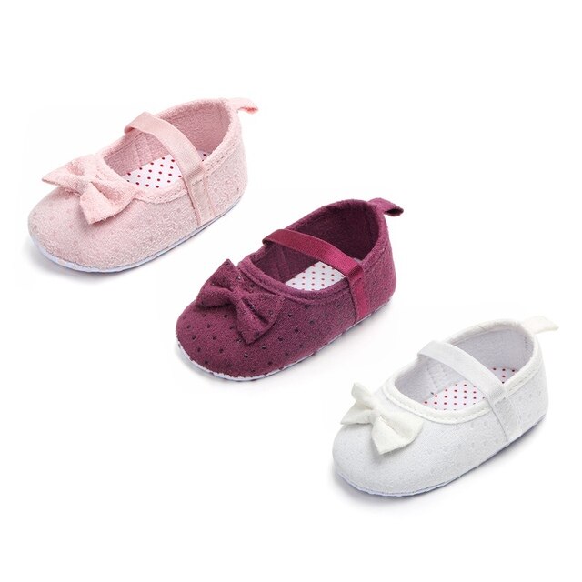 Kokardkowe buty dla niemowląt i maluchów - antypoślizgowe buciki z bawełny, idealne na wiosnę i jesień - Wianko - 4