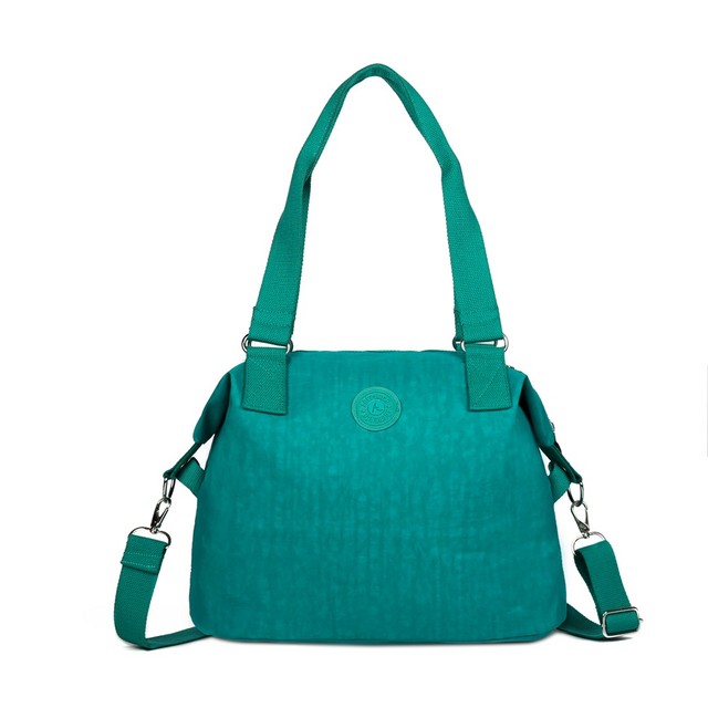 ACEPERCH Modna torebka damska na ramię - duże torby nylonowe w kolorach czarnym, niebieskim, zielonym i fioletowym - Wianko - 22