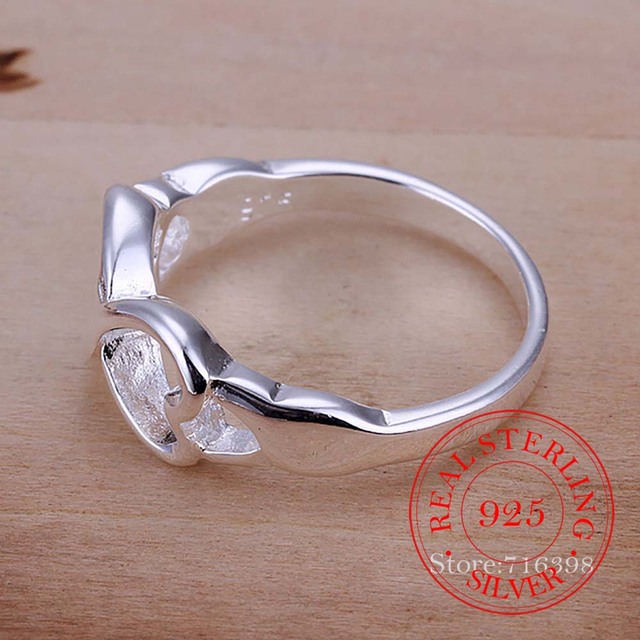 Pierścień nieskończoności ze 100% srebra próby 925 - spersonalizowany lub standardowy, prezent miłosny dla kobiet - Wianko - 3