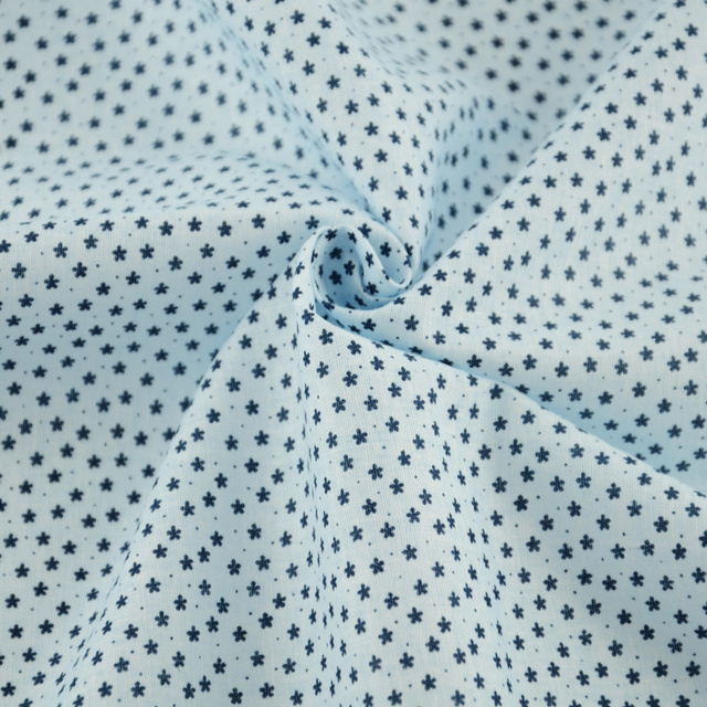 Jasnoniebieska tkanina bawełniana Tecido Patchwork - Materiał domowy, szycie, scrapbooking, dekoracje - Wianko - 1