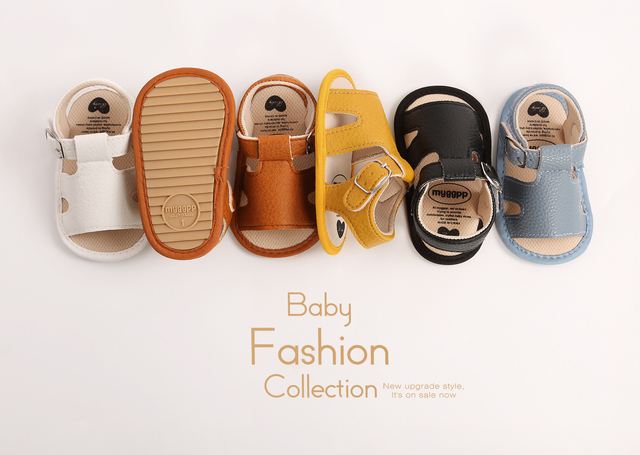 Miękkie skórzane sandały letnie dla niemowląt i dzieci w stylu rzymskim, antypoślizgowe buciki dla dziewczynek i chłopców 0-18M - Wianko - 2