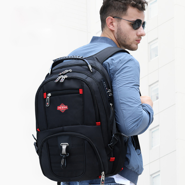 Mężczyźni Plecak Pojemny na Laptop z Ładowarką USB - Plecak Biznesowy, Podróżny, Uczeń z Zabezpieczeniem Przed Kradzieżą - Wianko - 17