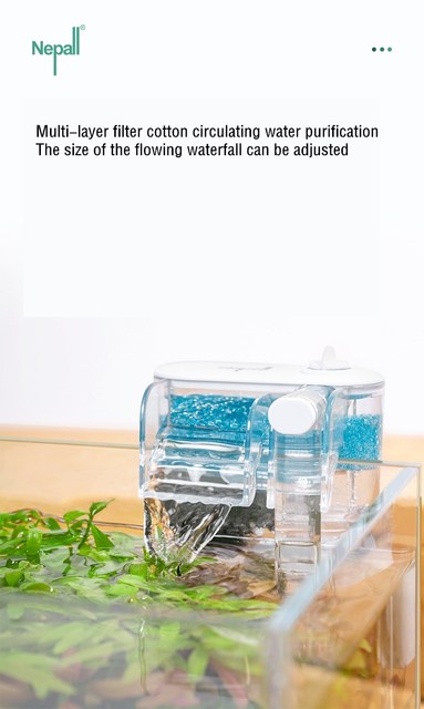 Akwarium z wodospadem, pompą tlenową i filtrującą Biochemią - Wianko - 1