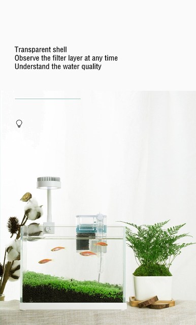 Akwarium z wodospadem, pompą tlenową i filtrującą Biochemią - Wianko - 2