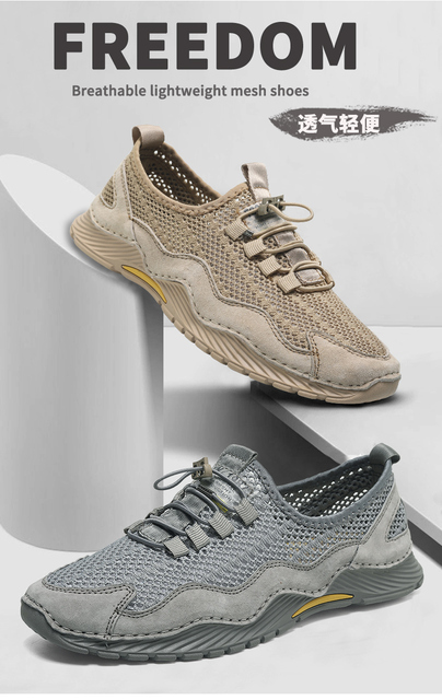 Męskie sandały z otworami i cienkimi podeszwami Vents, wykonane z siatki, bez sznurówek, letnie, nowoczesne buty - 2021 kolekcja - Wianko - 3