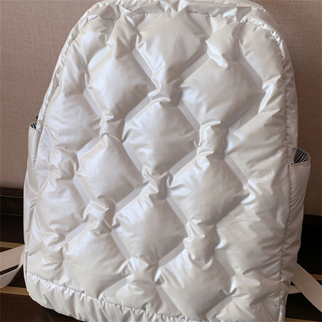 Damski plecak zimowy w nowoczesnym stylu, idealny dla nastolatek, projektantka wzoru w kratkę z diamentowymi elementami - Wianko - 20