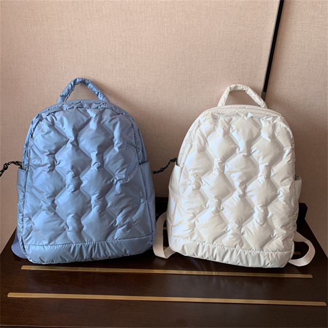 Damski plecak zimowy w nowoczesnym stylu, idealny dla nastolatek, projektantka wzoru w kratkę z diamentowymi elementami - Wianko - 11