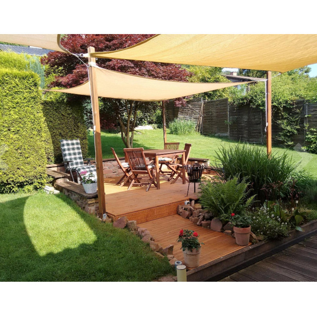 Żagiel przeciwsłoneczny 2.5x2.5M, wodoodporny i UV, Oxford, cień na taras i ogród, baldachim camping - Wianko - 16