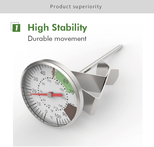 Termometr kuchenny ze stali nierdzewnej z sondą - pomiar temperatury od 0 do 100°C - Wianko - 4