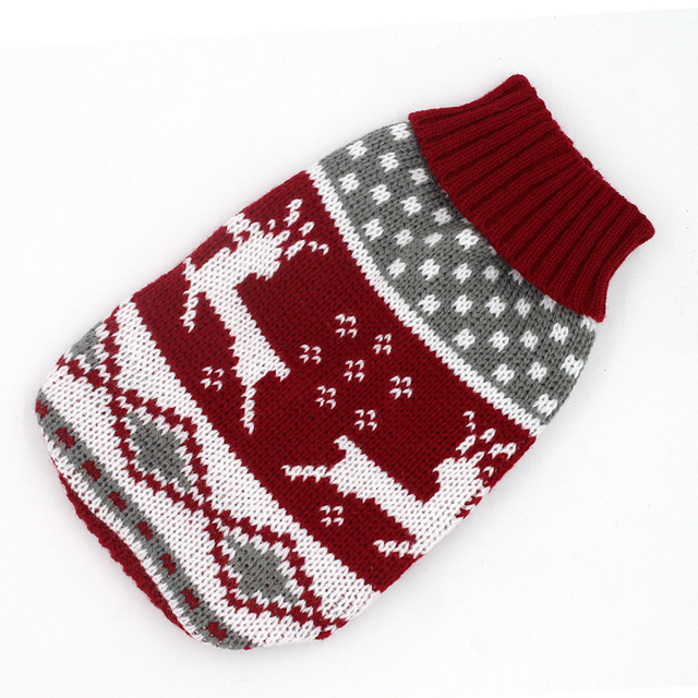 Ciepły sweter dla psa - świąteczny motyw kot i dzianina - dla Chihuahua i buldoga - szczenięcy płaszcz - Wianko - 18