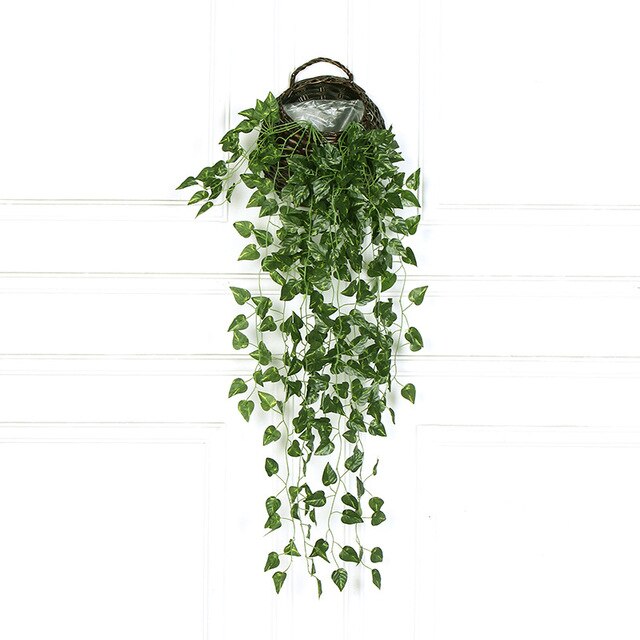 Sztuczne pnącze zielonego bluszczu o długości 90 cm - girlanda z liśćmi winogron, idealna dekoracja na wesele i do ogrodu - Wianko - 3