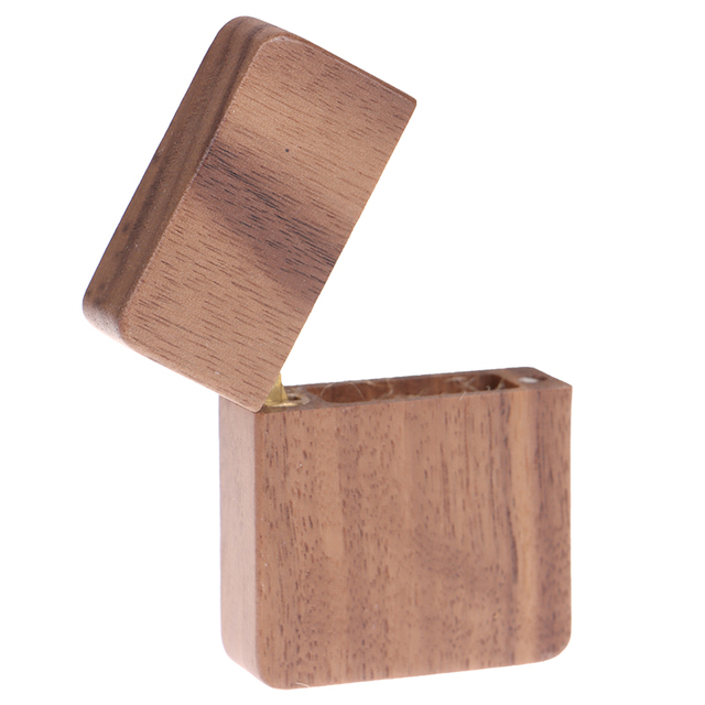 Rustykalne drewniane pudełko na zaręczyny z sygnowaniem - 1 szt - Wianko - 42