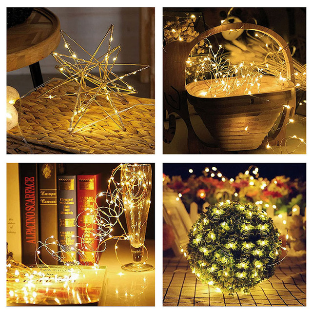 Żywica LED Light String 1M-5M - lampki do tworzenia biżuterii, dekoracje świąteczne i festiwal ślubny - Wianko - 8