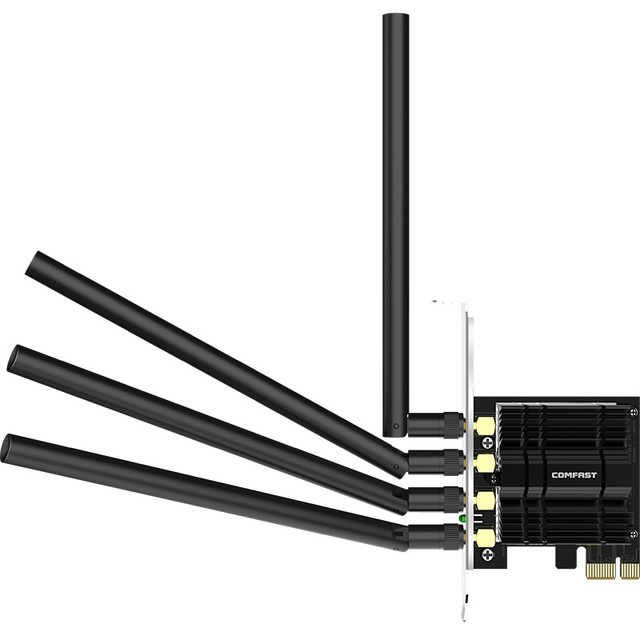 Karta sieciowa PCI-E z dwuzakresowym adapterem bezprzewodowym 2.4G + 5.8GHz o prędkości 1750 mb/s z 4 antenami dookólnymi 3dBi, obsługująca MU-MIMO, kompatybilna z systemami Win7/10 - Wianko - 18