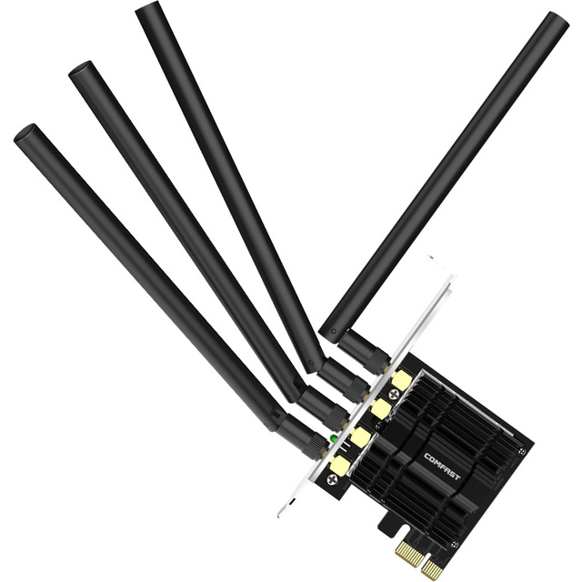 Karta sieciowa PCI-E z dwuzakresowym adapterem bezprzewodowym 2.4G + 5.8GHz o prędkości 1750 mb/s z 4 antenami dookólnymi 3dBi, obsługująca MU-MIMO, kompatybilna z systemami Win7/10 - Wianko - 19