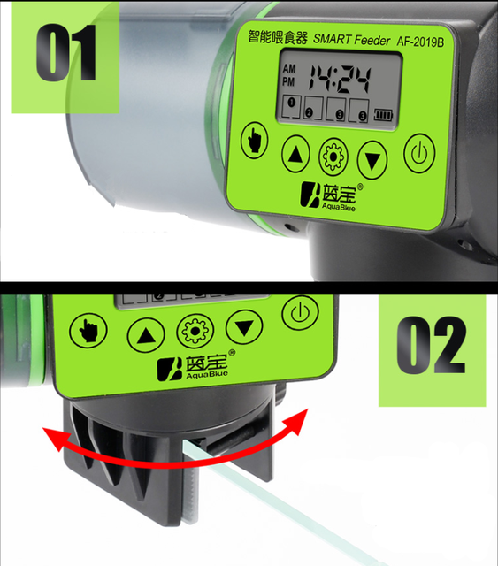 Ręczny podajnik karmy dla ryb zegar rytmu dozowania żywności do akwarium - inteligentny i automatyczny - Wianko - 3