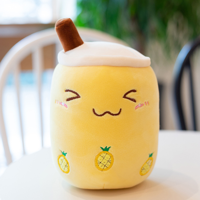 Pluszowe zabawki Bubble Tea dla dzieci - słodkie żywności i kubki z herbatą mleczną, miękkie Boba owoce Kawaii - prezent urodzinowy - Wianko - 12