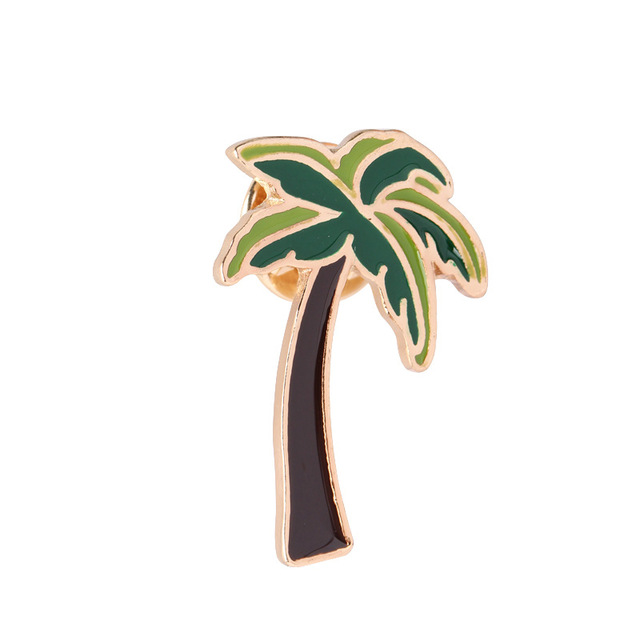 Broszka z emalia w kształcie drzewa kokosowego z motywem plaży[Nazwa Produktu] - broszka z emalia w kształcie drzewa kokosowego, idealna jako ozdoba na koszulę, prezent dla przyjaciół - Wianko - 18