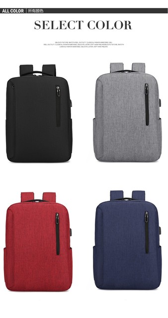 Męski plecak na laptopa 15.6 cala - nowość 2021, prosty design, duża pojemność - Wianko - 8