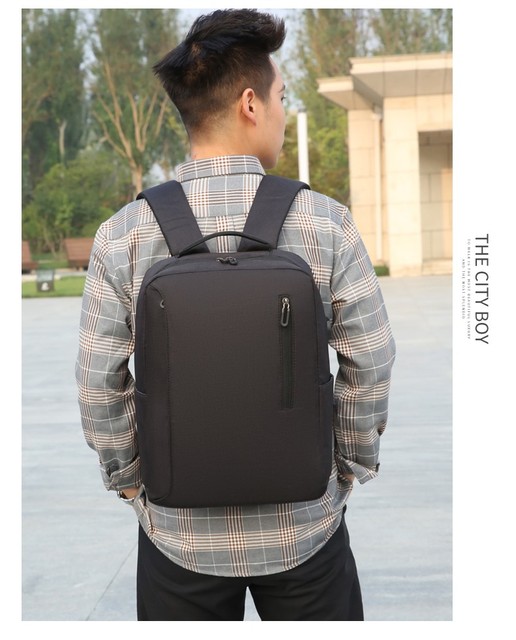Męski plecak na laptopa 15.6 cala - nowość 2021, prosty design, duża pojemność - Wianko - 21