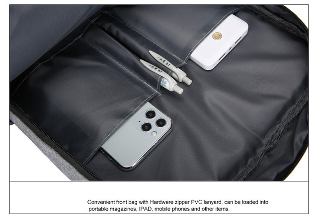 Męski plecak na laptopa 15.6 cala - nowość 2021, prosty design, duża pojemność - Wianko - 42