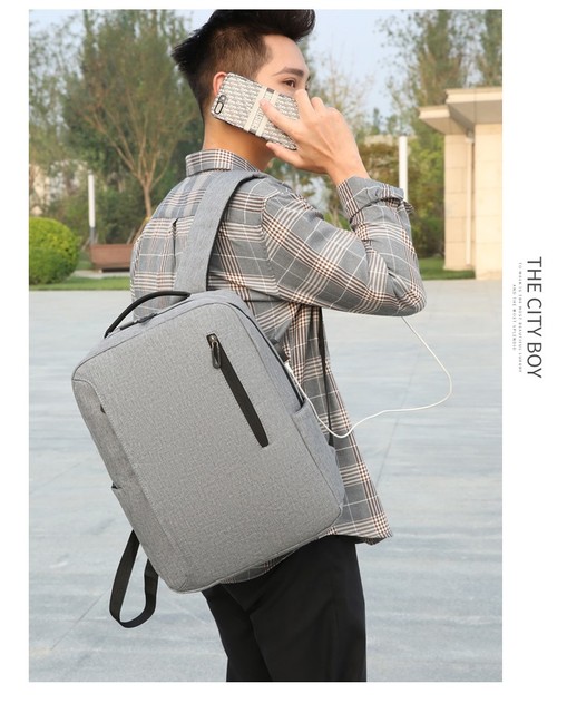 Męski plecak na laptopa 15.6 cala - nowość 2021, prosty design, duża pojemność - Wianko - 10