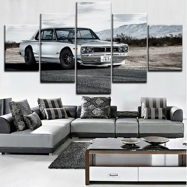Nissan Skyline GTR - 5 sztuk malarstwo ścienne - dekoracje do domu - salon plakaty - nowoczesne artystyczne akcesoria - obrazy klasyczne - Wianko - 16