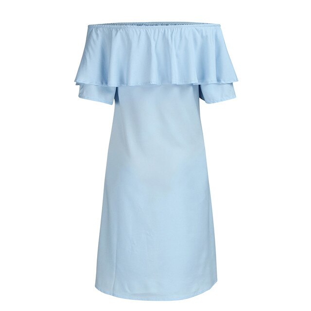 Sukienka letnia dla kobiet w ciąży, odsłonięte ramiona, jednolity kolor, stylizacja 2021 - Wianko - 6