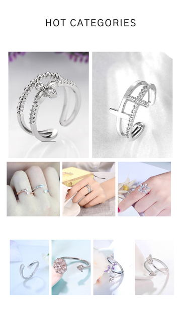 Spersonalizowane pierścienie ślubne z regulowaną koroną kryształową, ozdobione sercem miłości, dla kobiet - Wianko - 11