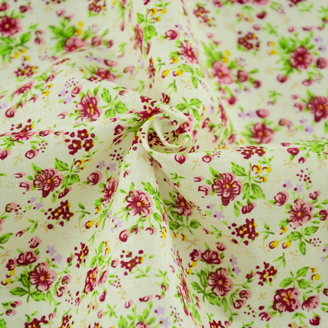 Booksew Nowość: 1 sztuka 100% bawełnianej tkaniny Fat Quarter z ładnymi wzorami kwiatowymi do patchworku i domowych tekstyliów - Wianko - 1
